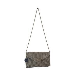 Rodo brand metallic crochet crossbody bag
